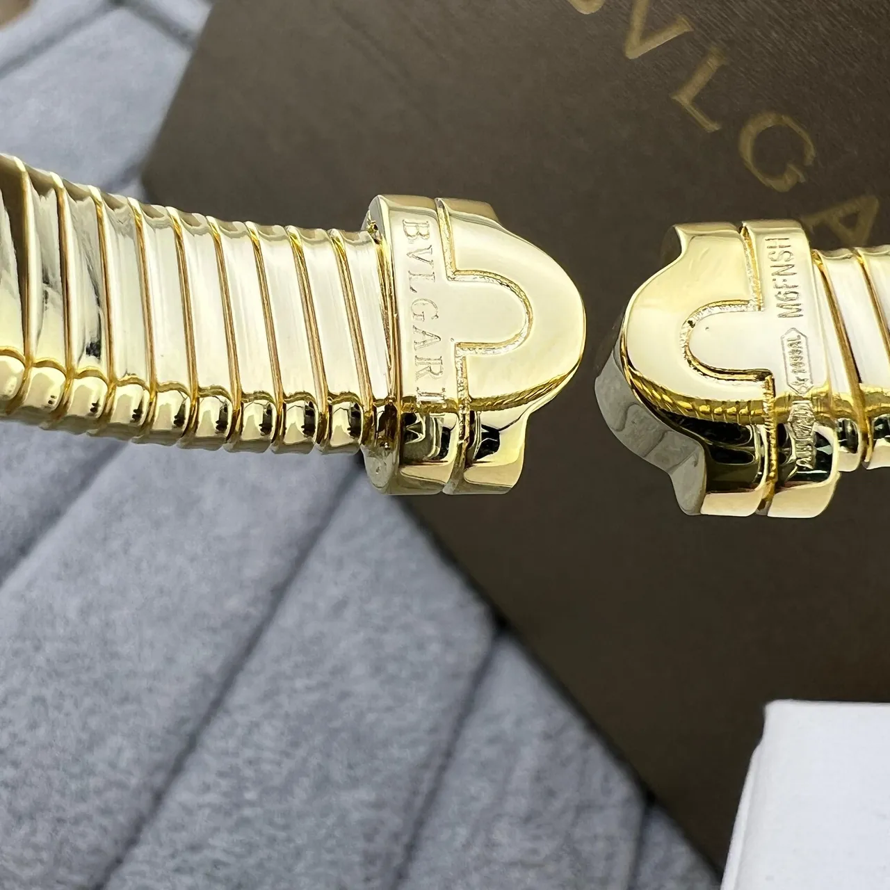 Bvlgari Tubogas Pavé Diamond Clasp Yellow and Rose Gold bracelets 2