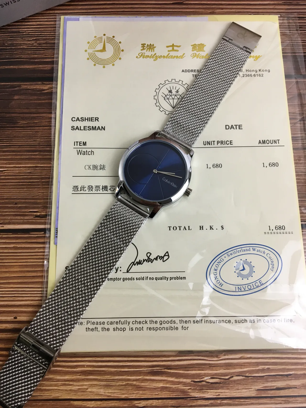 Calvin Klein Minimalist Blue Dial Quartz Watch 3