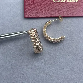 Cartier Clash de Cartier Spiked Studded Gold-Tone Hoop Earrings