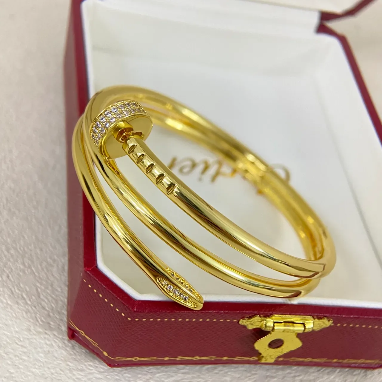 Cartier Juste un Clou سوار ذهب وردي ذهب أصفر ذهب أبيض سوارات 4