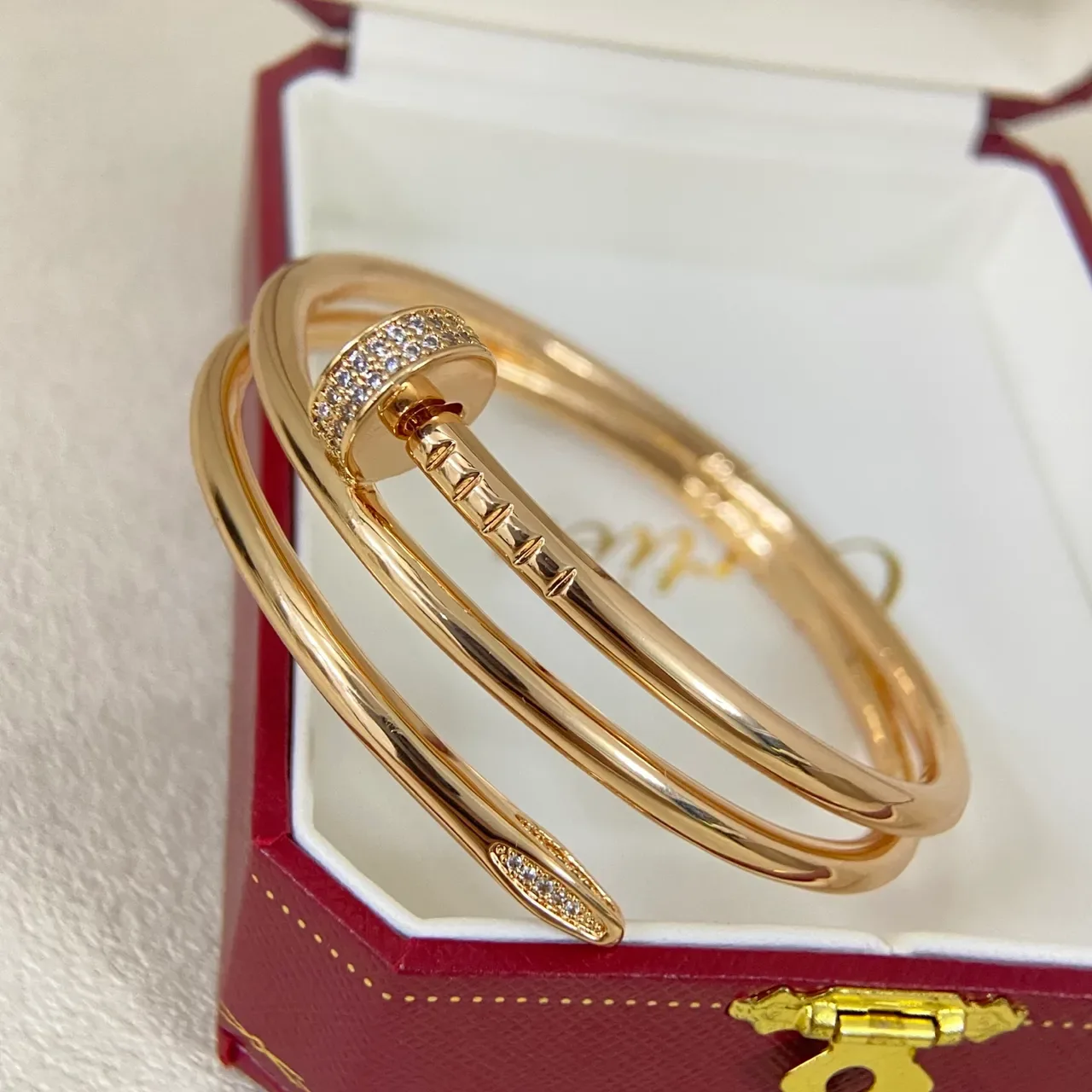 Cartier Juste un Clou سوار ذهب وردي ذهب أصفر ذهب أبيض سوارات 6