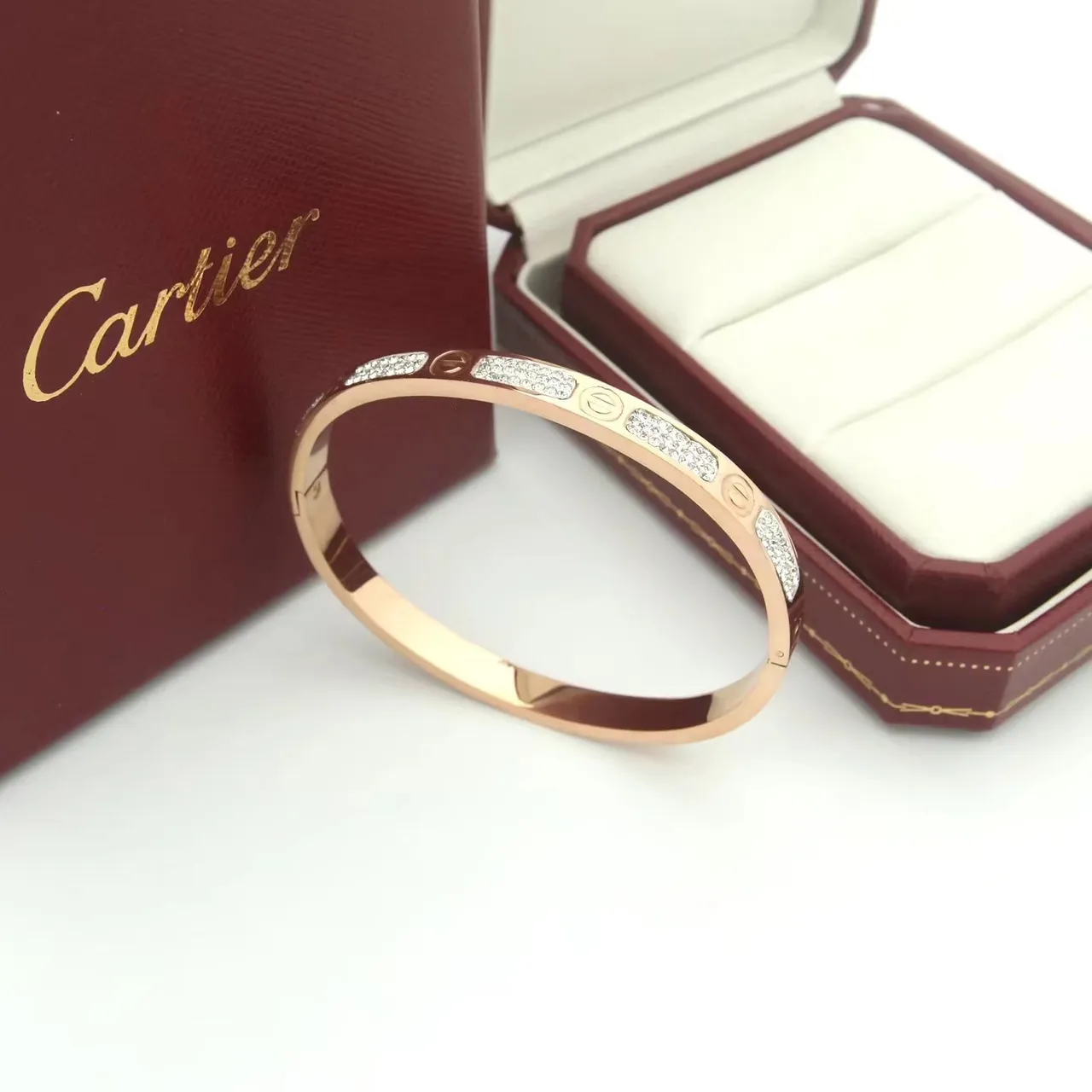 Cartier Juste un Clou bracelet en or ou argent à charnière Pavé-Set de cristaux 4