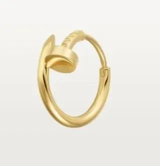 Cartier Juste un Clou ذهبي فضي حلقة مفصلية نقشة رأس المسمار أقراط 9