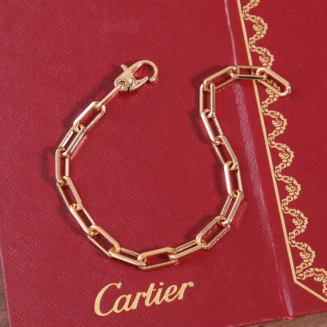 Cartier Juste un Clou Polished Gold Rectangular Link Bracelet 4