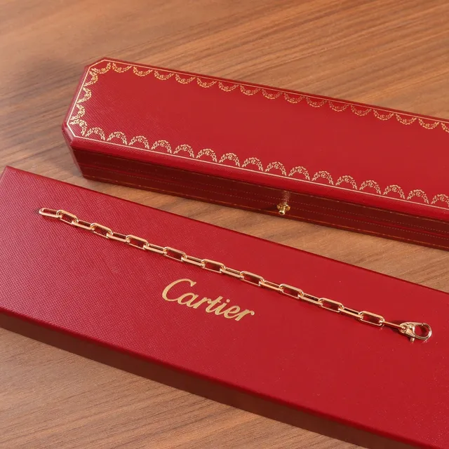 Cartier Juste un Clou Polished Gold Rectangular Link Bracelet 5