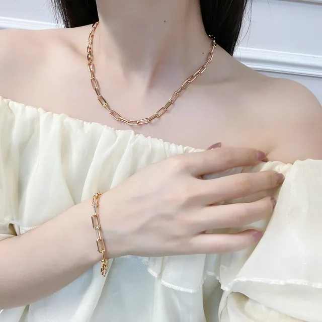 Cartier Juste un Clou Polished Gold Rectangular Link Bracelet 7