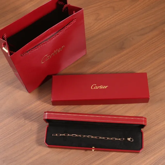 Cartier Juste un Clou Polished Gold Rectangular Link Bracelet 9