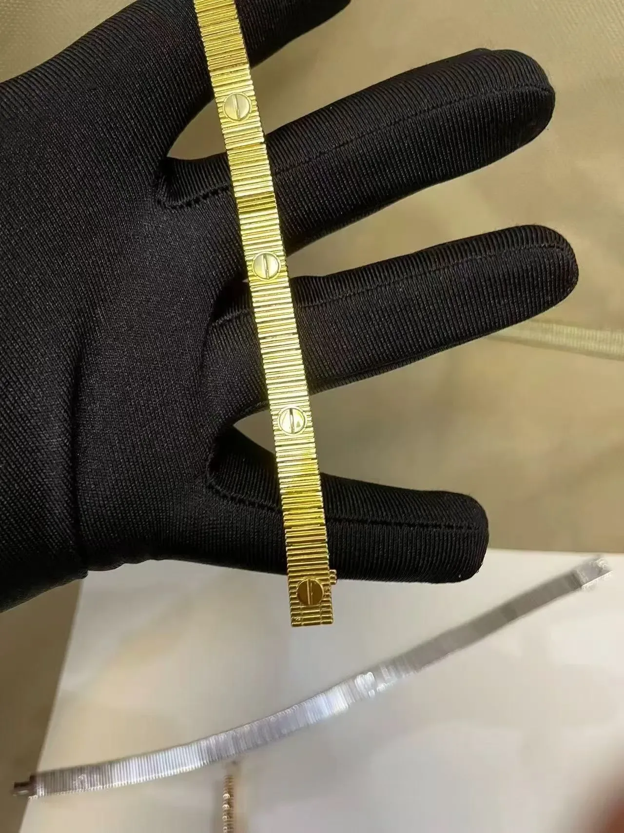 Cartier Juste un Clou Ribbed Screw-Head Bangle Bracelet 7