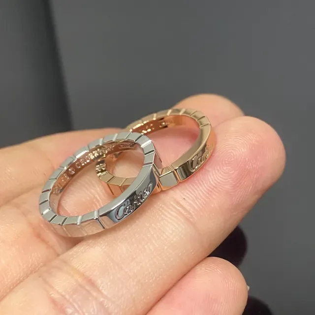 Cartier Juste un Clou Bague Argent Or Bande Segmentée Géométrique Inlay Émail Noir 2