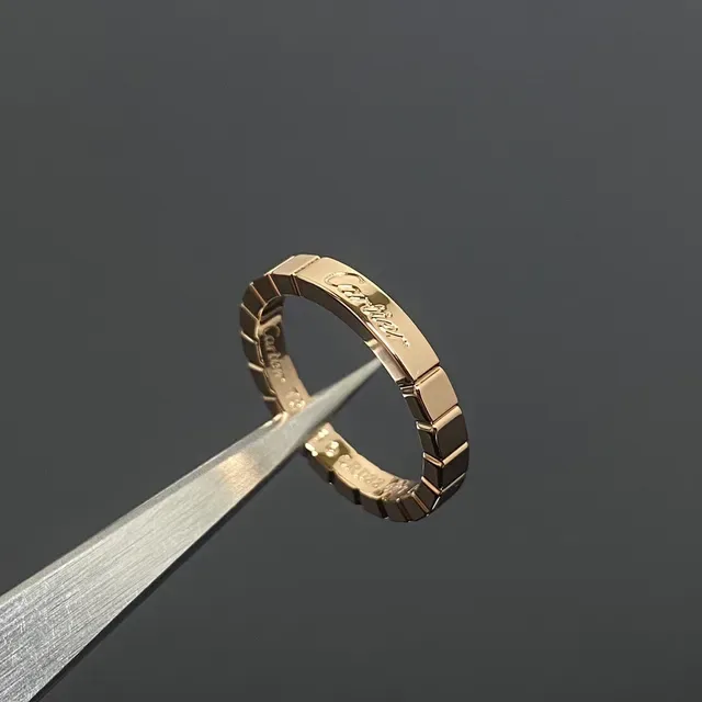 Cartier Juste un Clou Bague Argent Or Bande Segmentée Géométrique Inlay Émail Noir 3