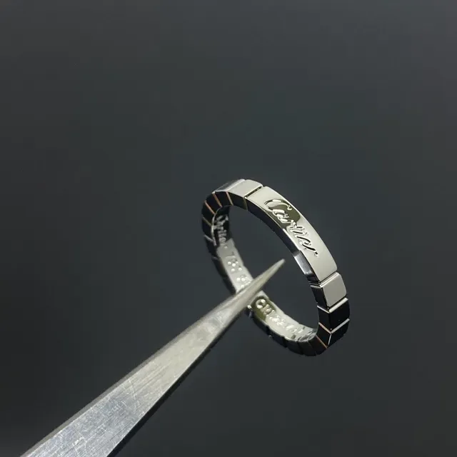 Cartier Juste un Clou Bague Argent Or Bande Segmentée Géométrique Inlay Émail Noir 4