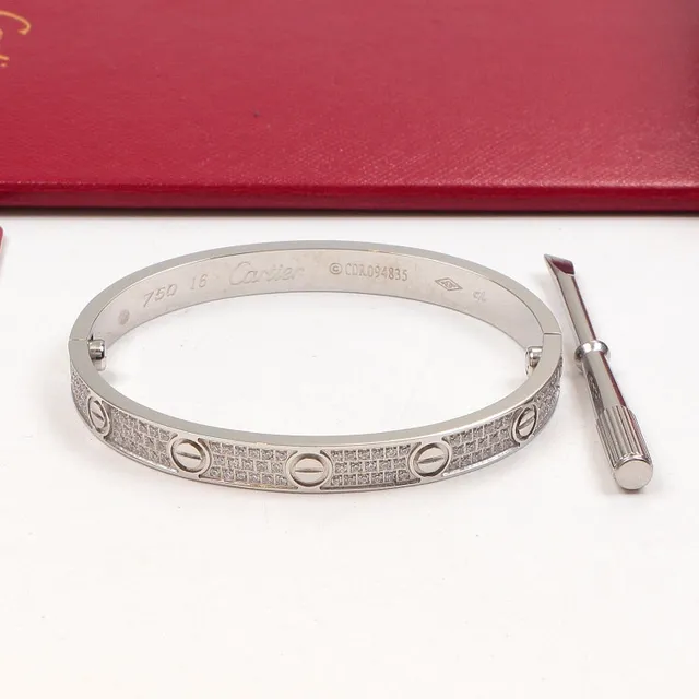 Cartier Love Bracelet bracelets en trois tons Pavé motif à vis 2