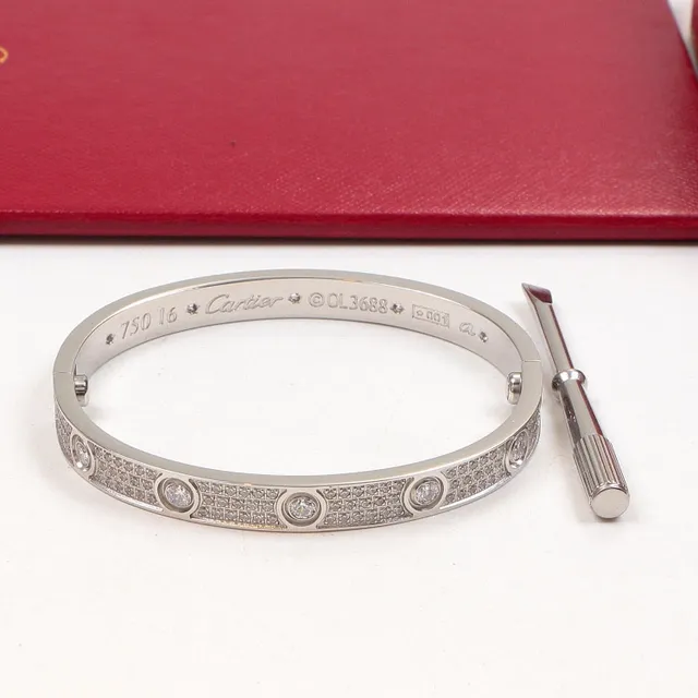 Cartier Love Bracelet bracelets en trois tons Pavé motif à vis 3