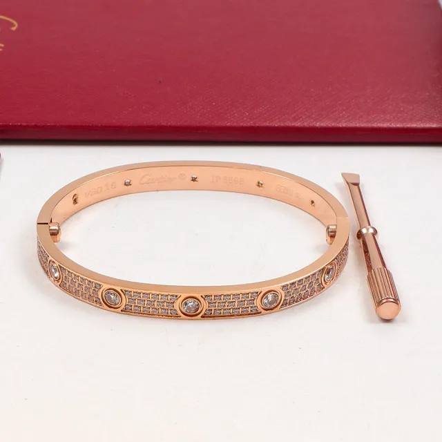 Cartier Love Bracelet bracelets en trois tons Pavé motif à vis 7