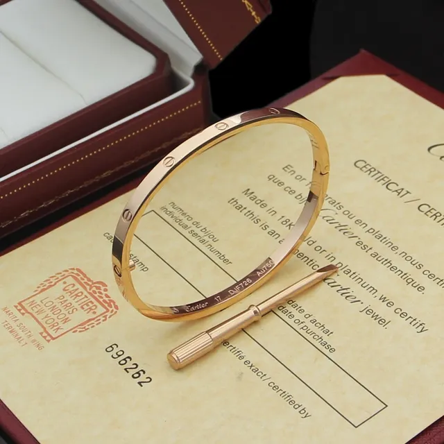 Cartier Love or et argent bracelet rigide motif de vis 2