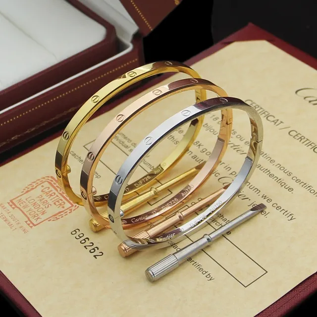 Cartier Love or et argent bracelet rigide motif de vis 8