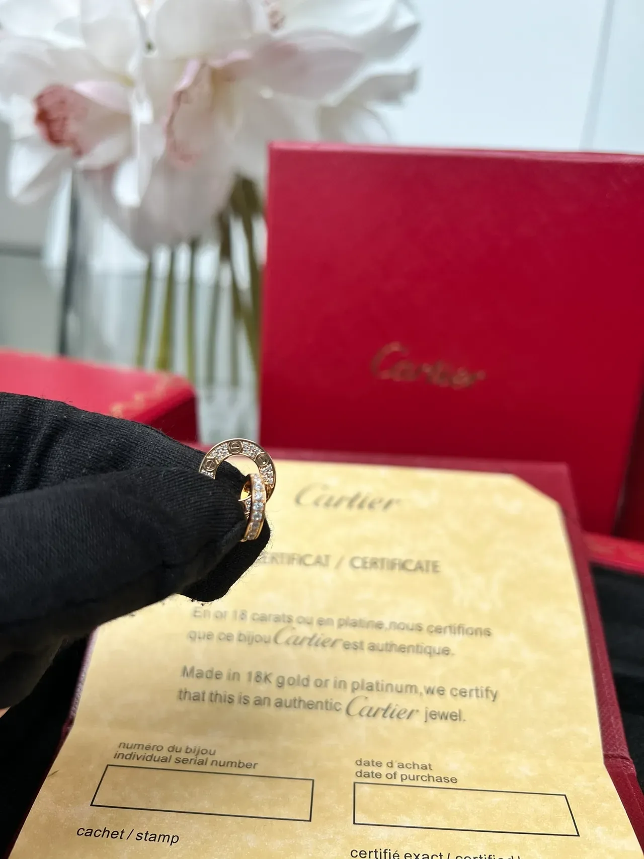 Cartier Love Interlocking Double-Circle Gold Necklace 5