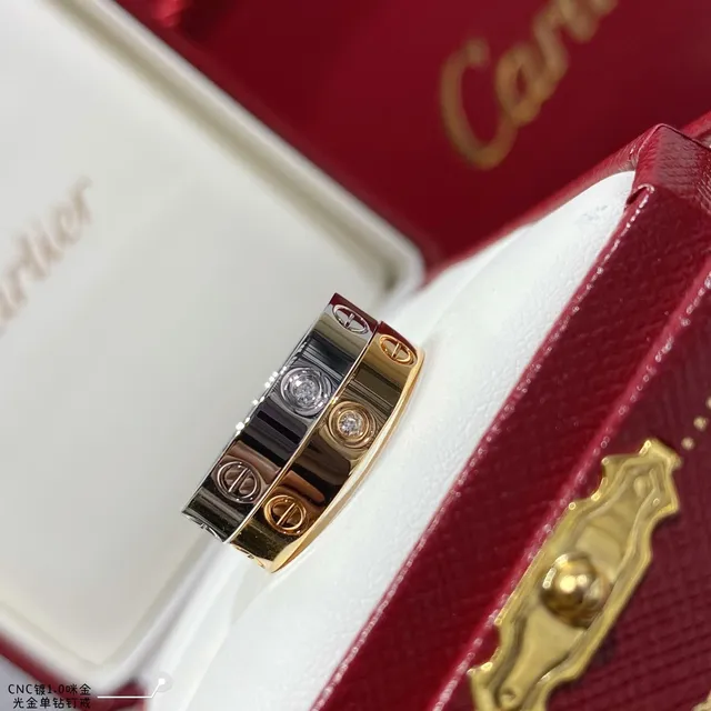 Cartier Love Anel de prata com faixa plana e motivo de parafuso 4
