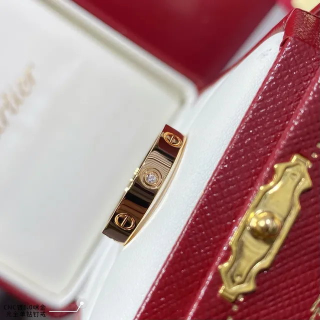 Cartier Love Anel de prata com faixa plana e motivo de parafuso 7