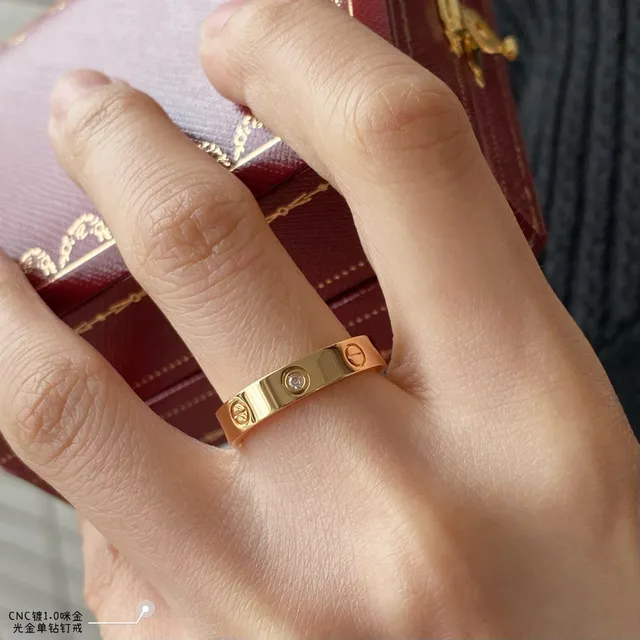 Cartier Love Anel de prata com faixa plana e motivo de parafuso 9