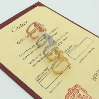 Cartier Pavé-Set Multi-Tone 18K Gold Aros