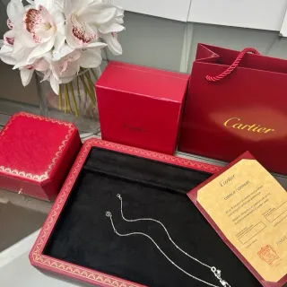 Cartier Silver-Tone Minimalist Pendant Necklace