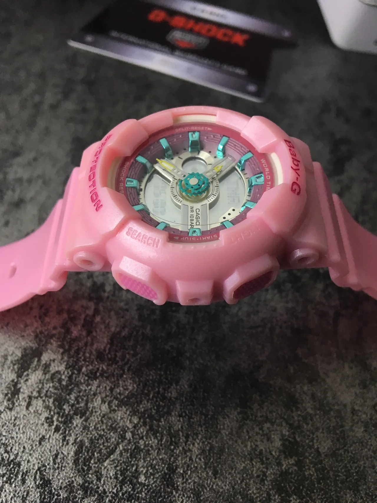 Casio Baby-G Rosa e Verde Turquesa Relógio Analógico-Digital Esportivo 4