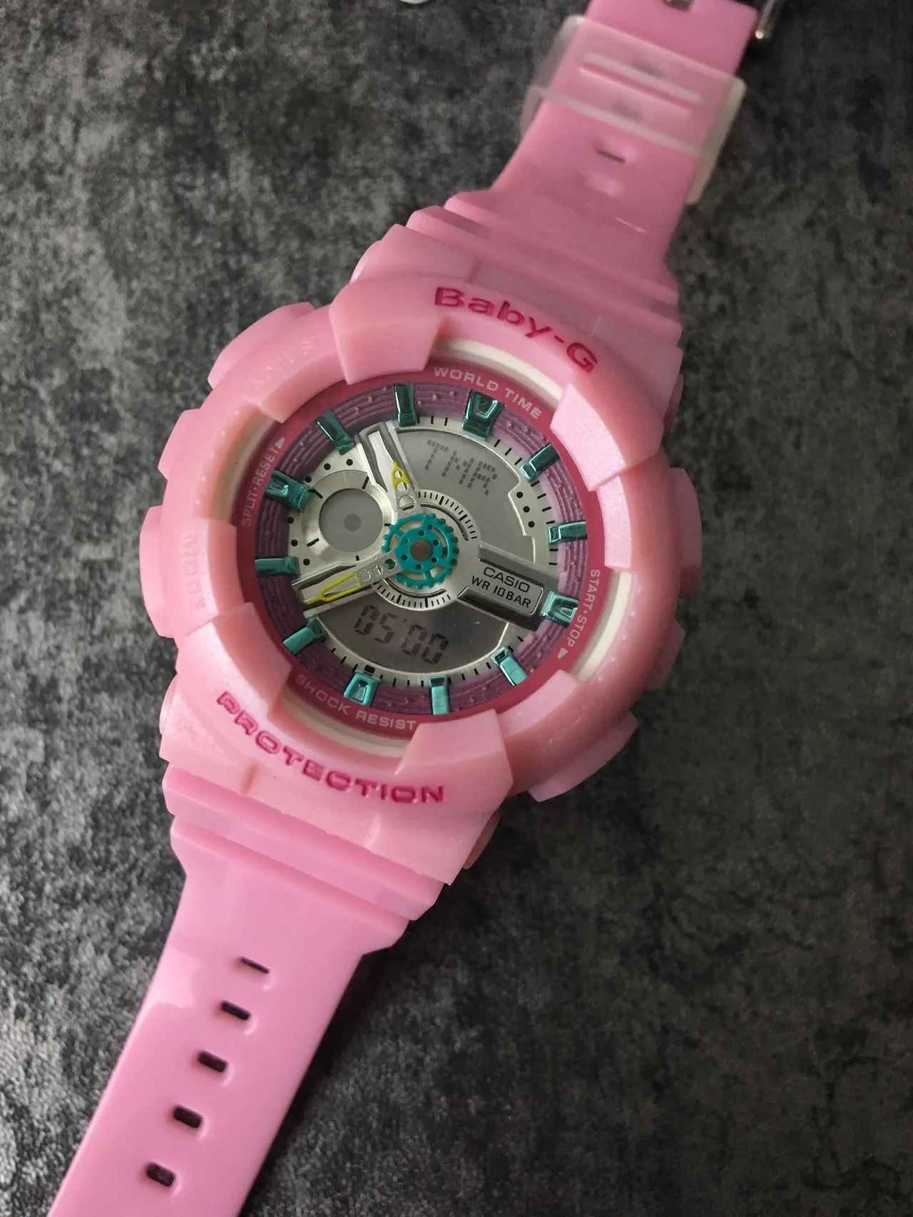 Casio Baby-G Rosa e Verde Turquesa Relógio Analógico-Digital Esportivo 5