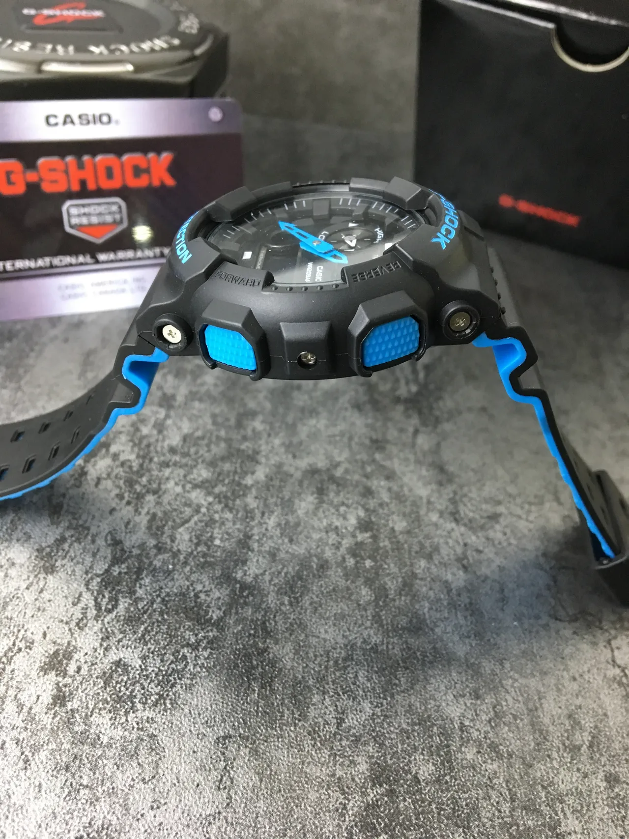 Casio G-Shock GA-100 Black and Blue Sports Watch 5