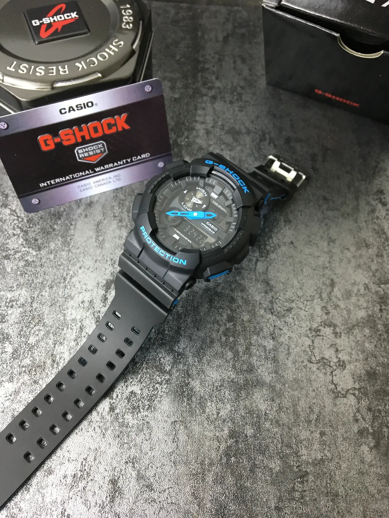 Casio G-Shock GA-100 Black and Blue Sports Watch 6