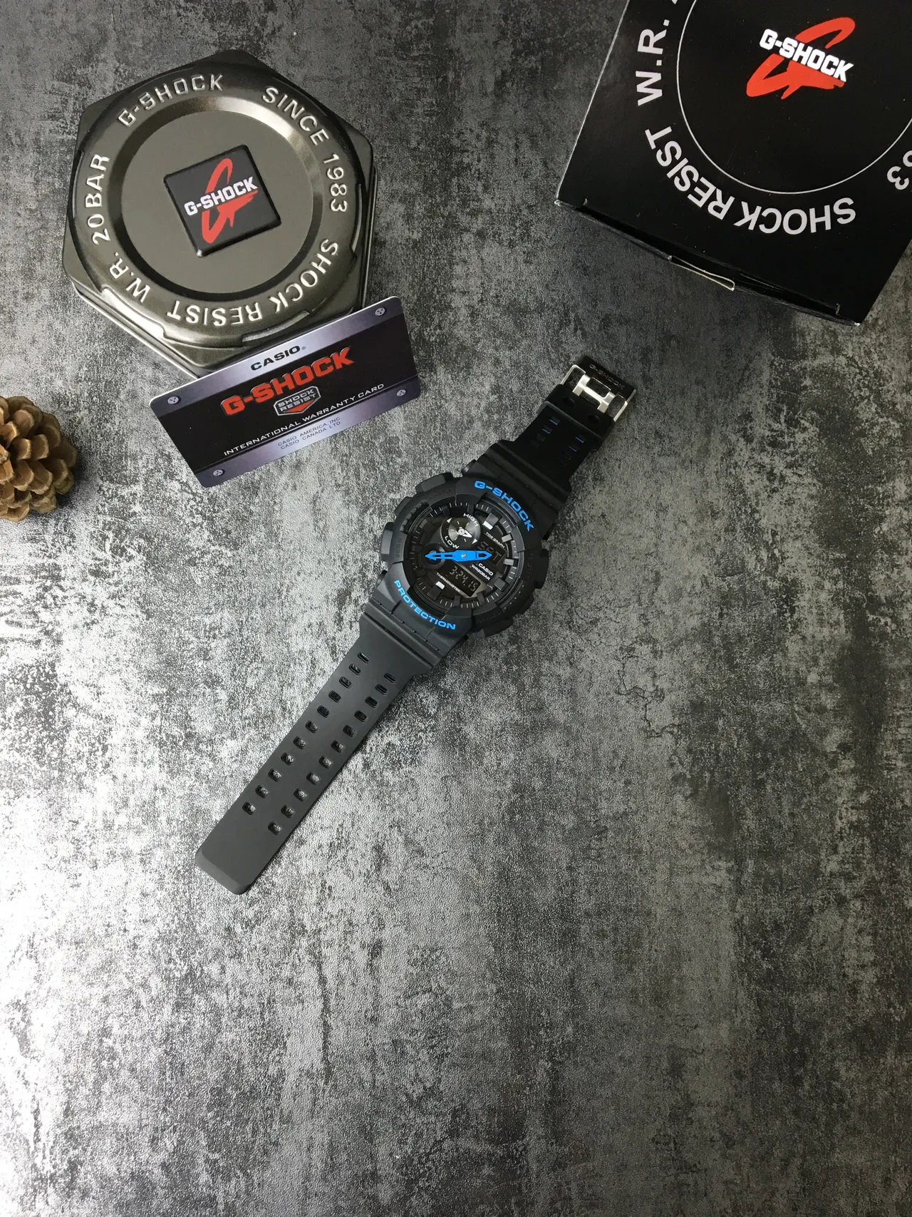 Casio G-Shock GA-100 Black and Blue Sports Watch 7