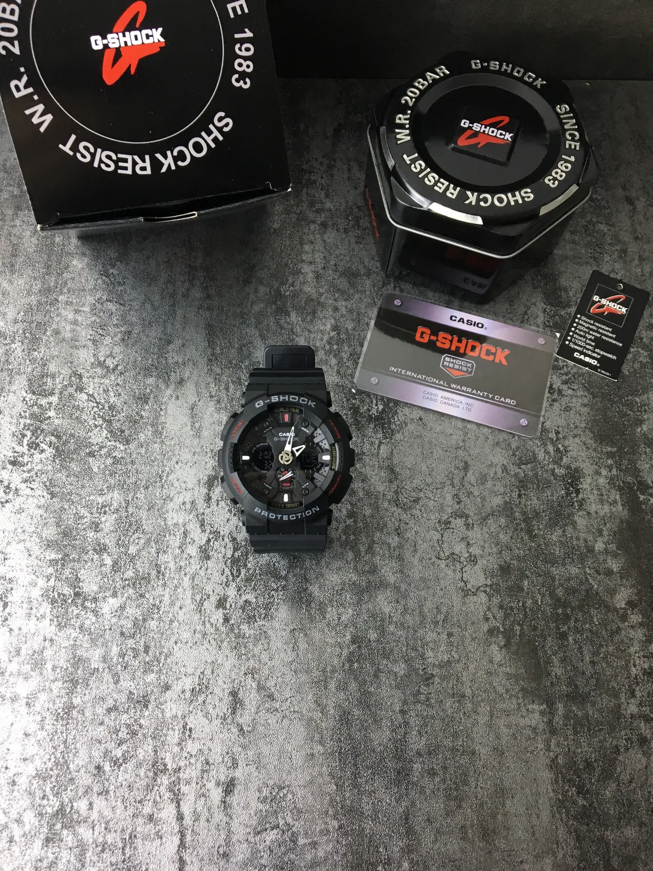 Casio G-Shock GA-100 Black Red Rugged Resin Construction Analog-Digital Hybrid Dial Watch 2
