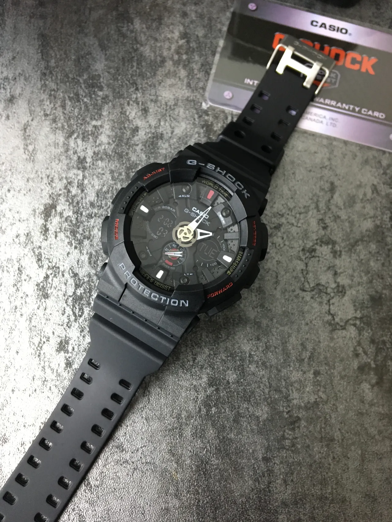 Casio G-Shock GA-100 Black Red Rugged Resin Construction Analog-Digital Hybrid Dial Watch 5