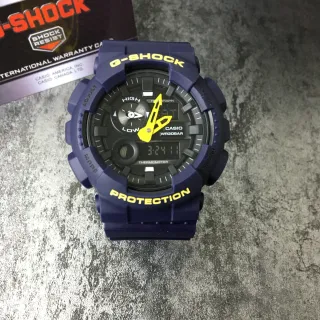 Casio G-Shock GA-100 Blue and Yellow Sports Watch