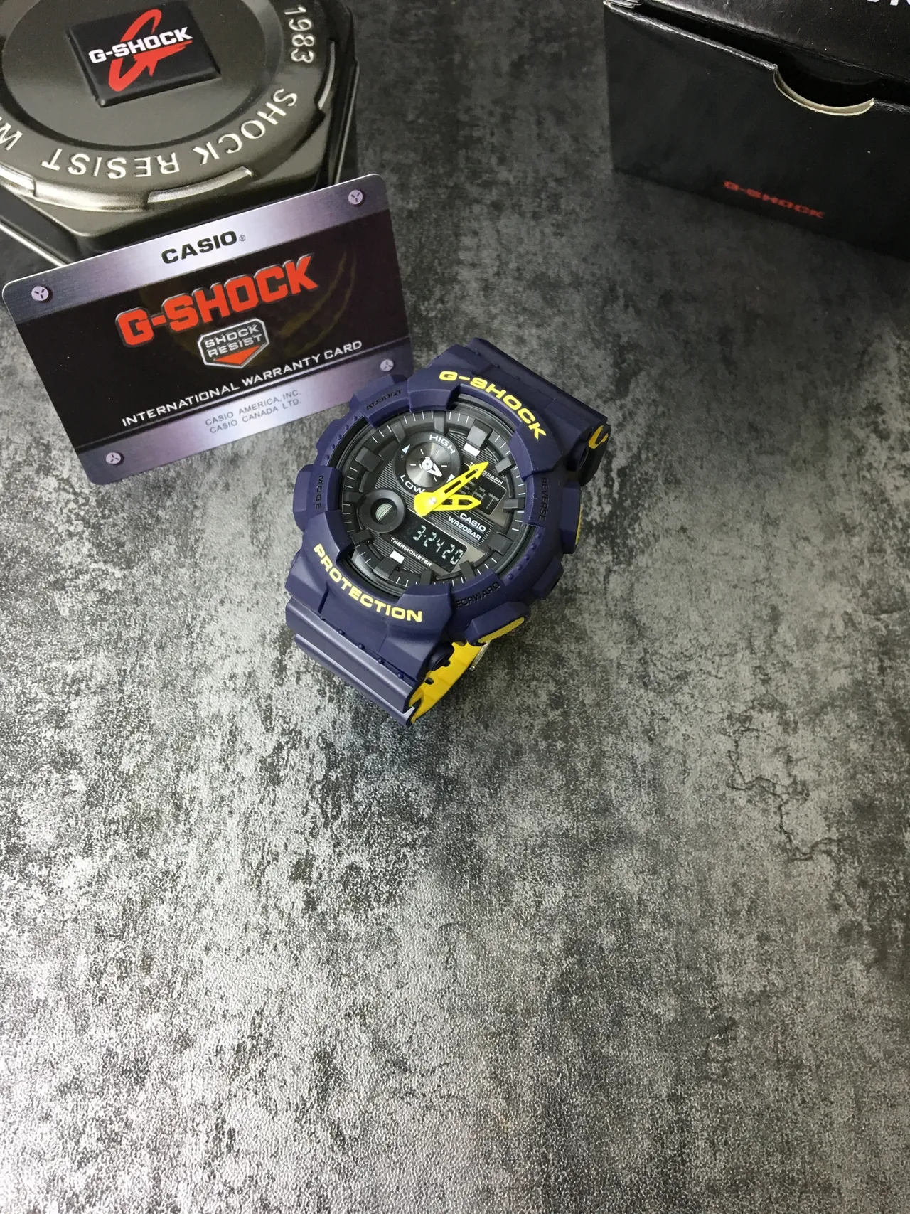 Casio G-Shock GA-100 Bleu et Jaune montre de sport 2