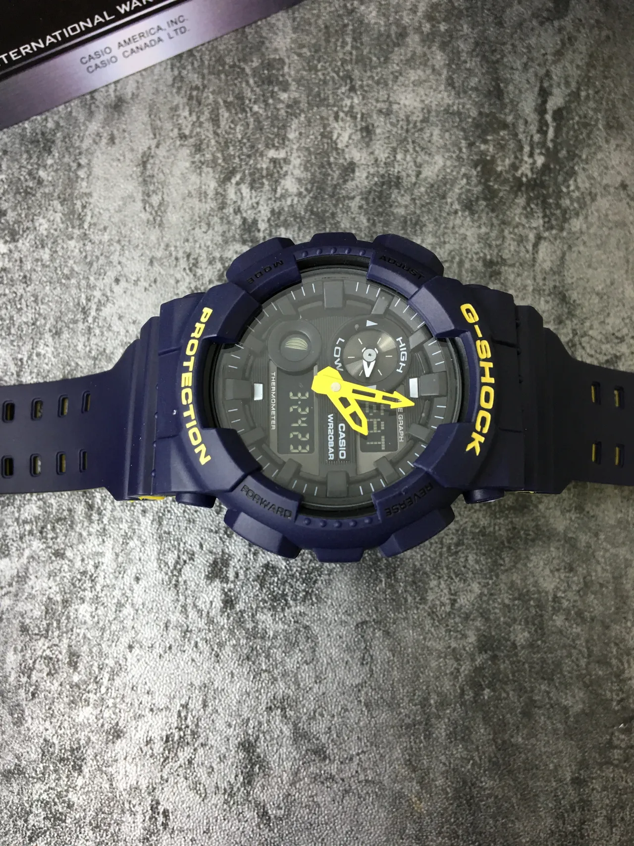 Casio G-Shock GA-100 Bleu et Jaune montre de sport 5