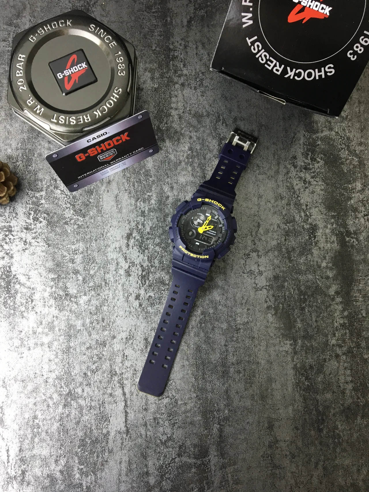 Casio G-Shock GA-100 Bleu et Jaune montre de sport 7