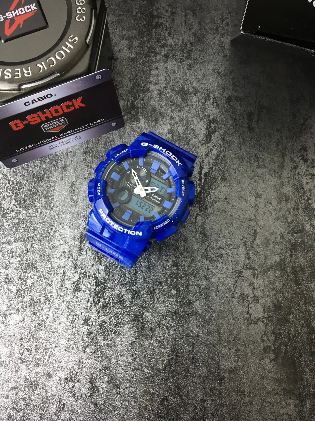 Casio G-Shock GA-100 Série Relógio Esportivo Azul Translúcido 2