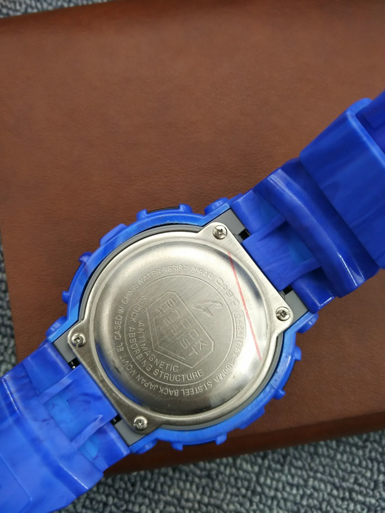 Casio G-Shock GA-100 Série Relógio Esportivo Azul Translúcido 10