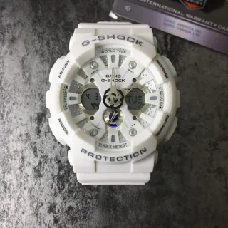 Casio G-Shock GA-100 সাদা মজবুত অ্যানালগ-ডিজিতাল খেলার ঘড়ি