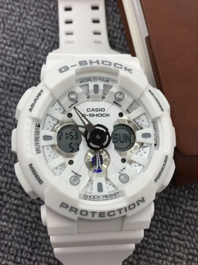 Casio G-Shock GA-100 白色 粗犷 模拟数字 运动手表 12