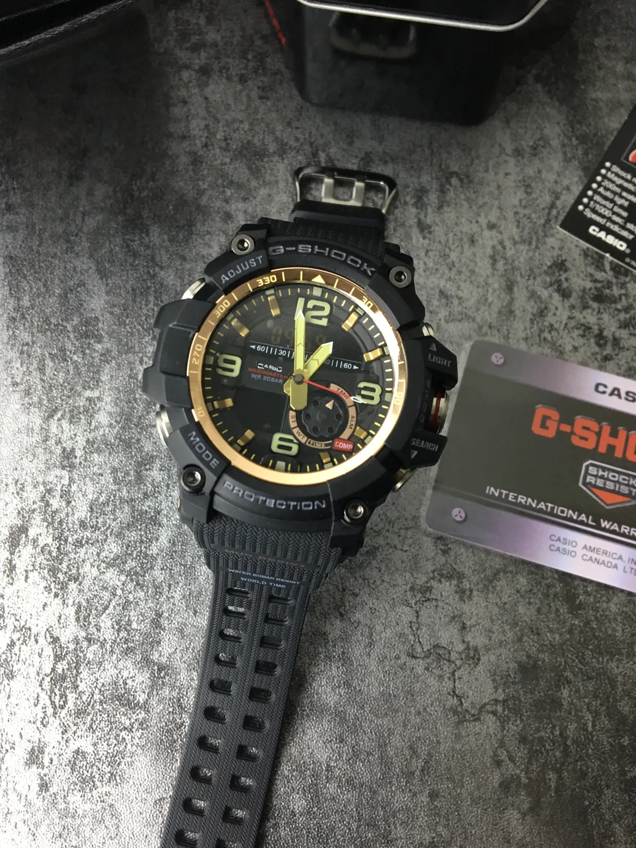 Casio G-Shock Mudmaster Black and Gold Sports Watch 5