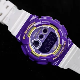 Casio G-SHOCK Purple and White Resin Sports Watch