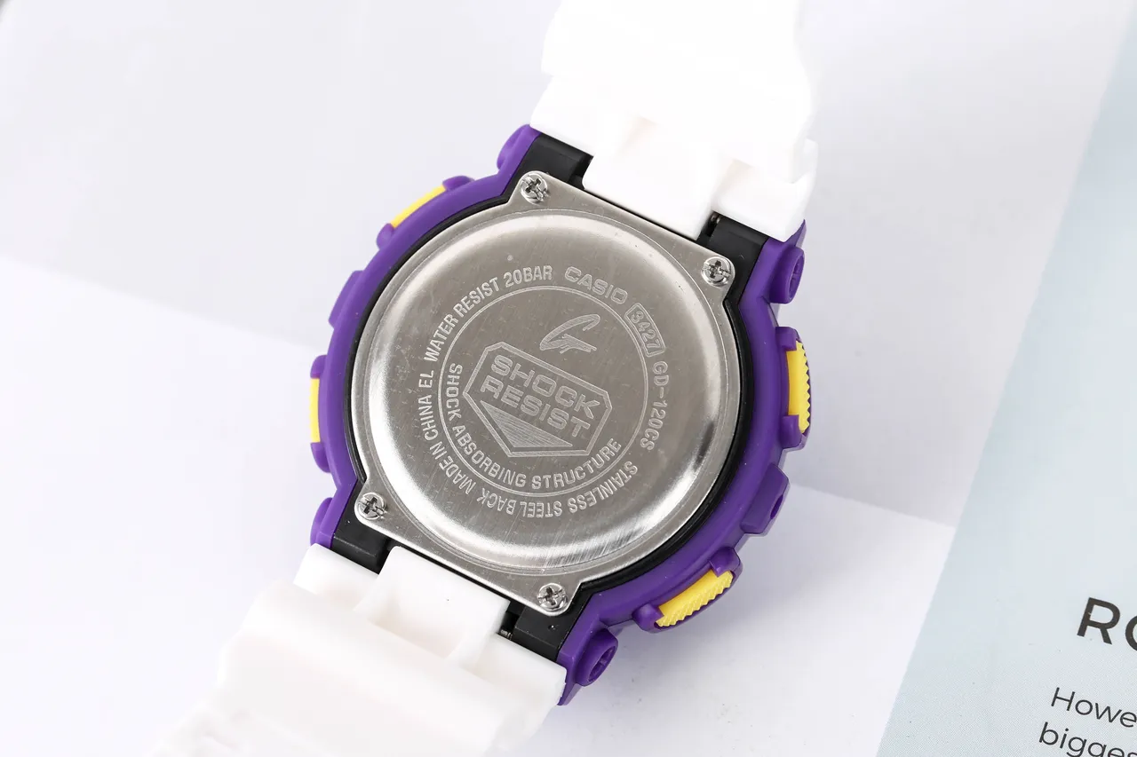Casio G-SHOCK Purple and White Resin Sports Watch 9