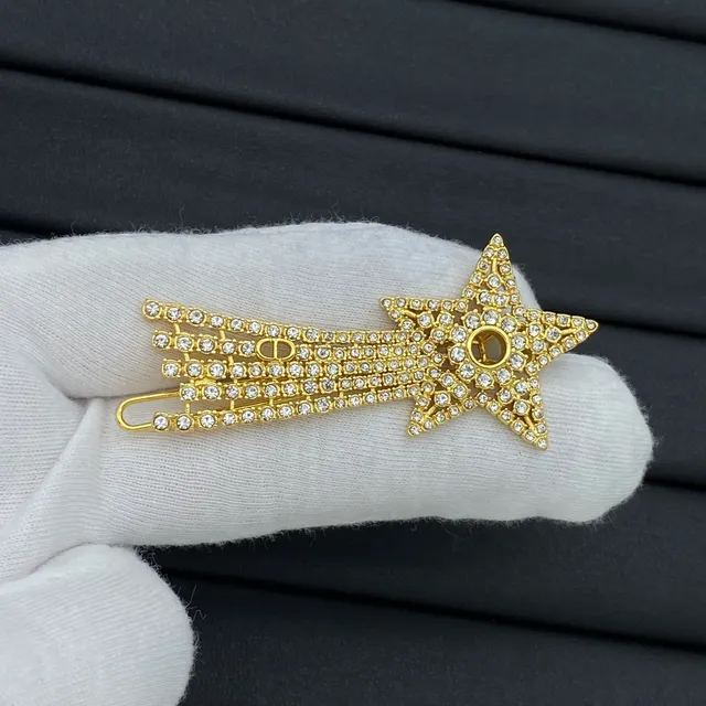 Chanel CC Bar Broche Or Métal Blanc Résine Effet Perle 6