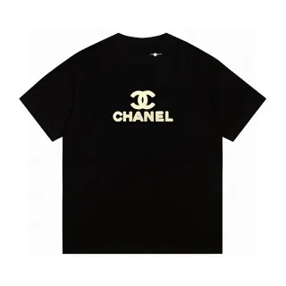 Chanel CC Logo Flocked Oversized T-Shirt