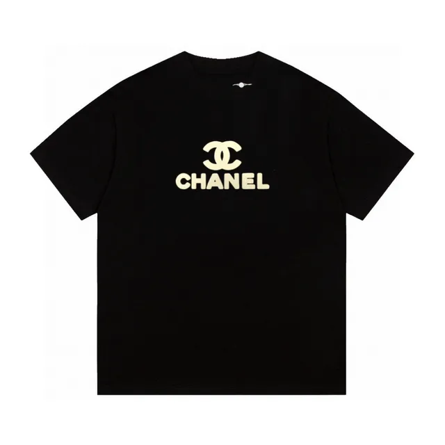 Chanel CC Logo Flocked Oversized T-Shirt 2