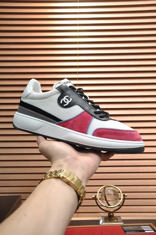 Chanel Color-Blocked Logo Low-Top Lifestyle Sneakers 1