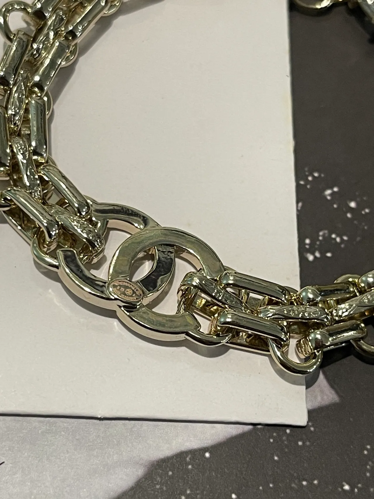 Chanel Crystal-Embellished CC Chain Bracelet 6