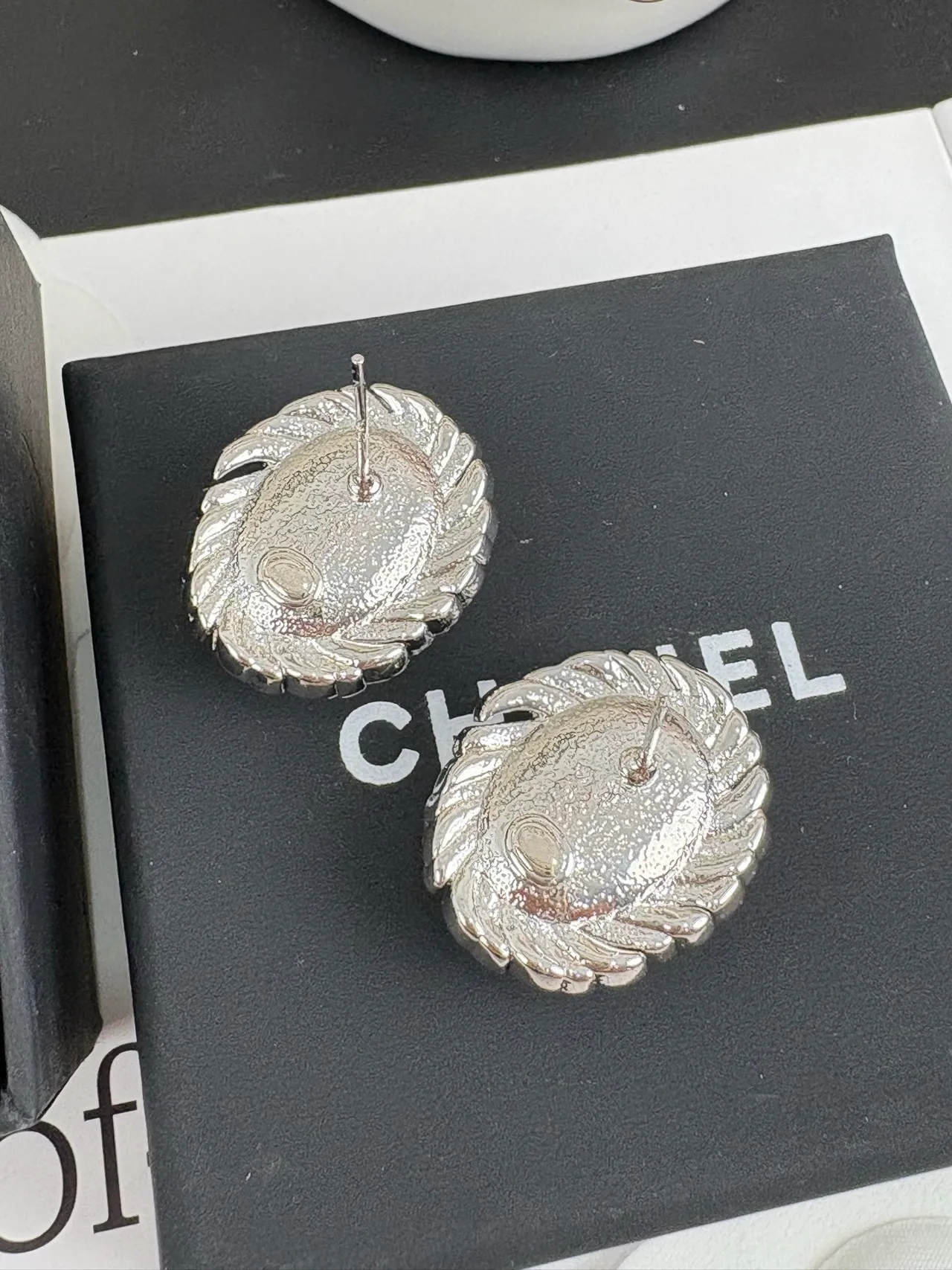 Chanel Crystal-Pavé Interlocking CC Camellia Earrings 5